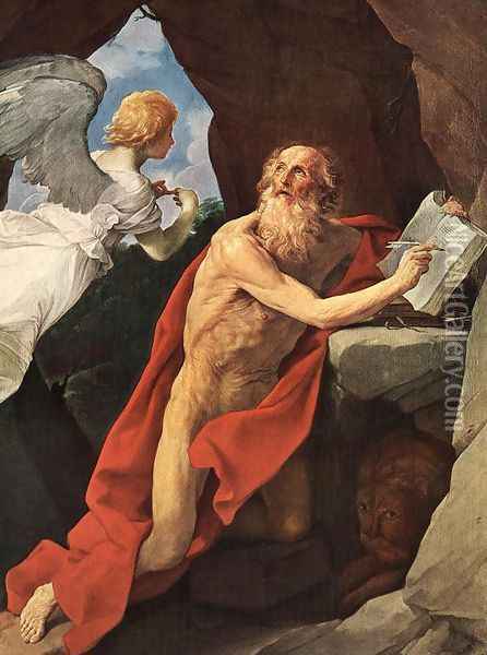 St Jerome c. 1635 Oil Painting - Guido Reni