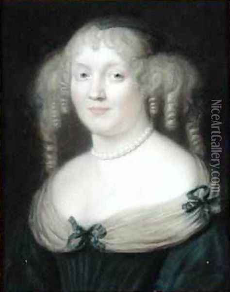 Portrait of Marie de Rabutin-Chantal 1626-96 Marquise de Sevigne 1670 Oil Painting - Robert Nanteuil