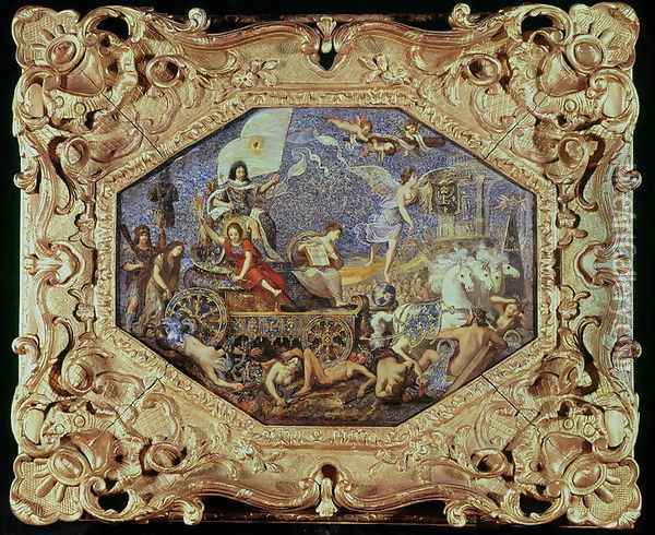 The Triumph of Louis XIII 1601-43 over the Enemies of Religion, 1642 Oil Painting - Jacques Stella