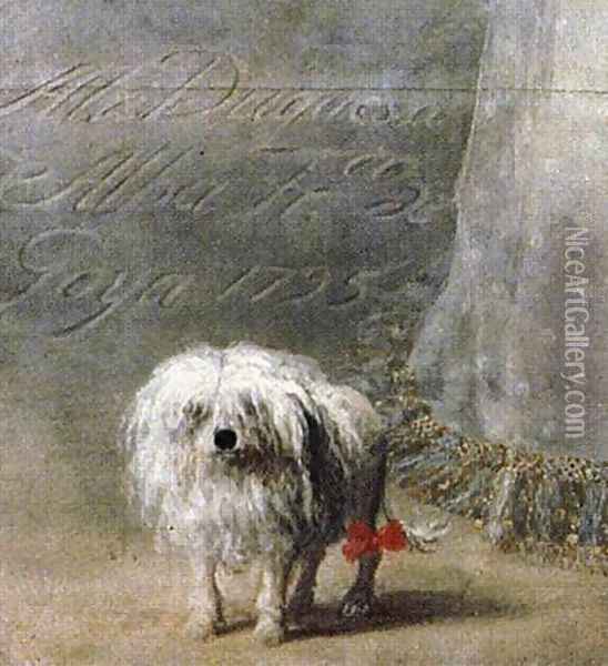 The Duchess of Alba (detail) Oil Painting - Francisco De Goya y Lucientes