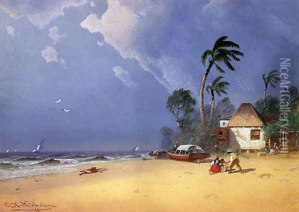 Bahamian Scene Oil Painting - George Washington Nicholson