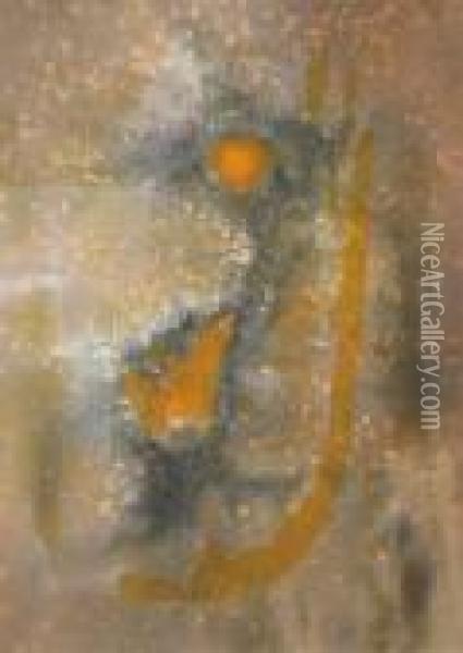 Composition Ocre Et Tabac Oil Painting - Henri Pfeiffer
