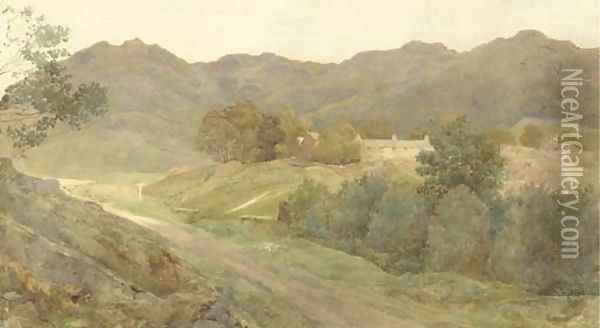 A view in the Lake District Oil Painting - Henry Holiday
