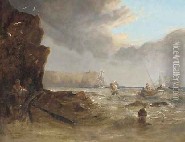 Unloading the catch Oil Painting - George Morland