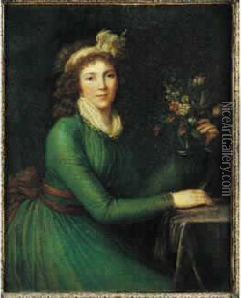 Portrait De La Baronne Strogonoff Oil Painting - Elisabeth Vigee-Lebrun