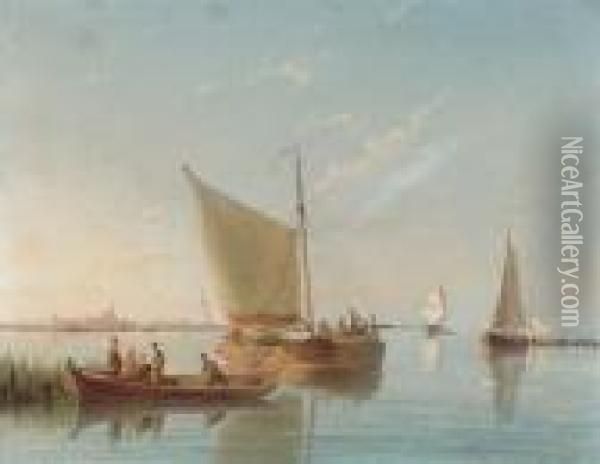 A Family Boat Trip Oil Painting - Pieter Cornelis Dommershuijzen
