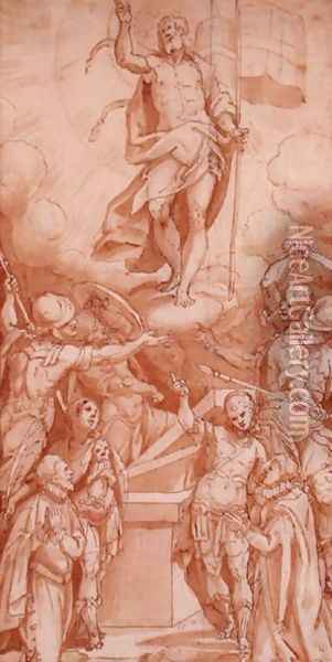 The Resurrection of Christ, 1588 Oil Painting - Giovanni Battista della Rovere