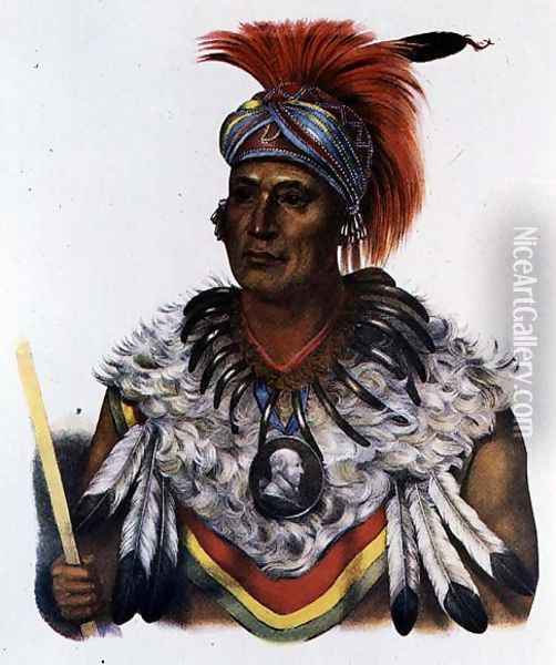 Wapella or the Prince Chief of the Foxes Oil Painting - Charles Bird King