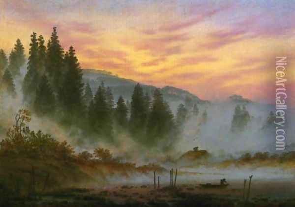 Morning Oil Painting - Caspar David Friedrich