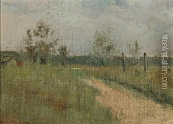 Along A Country Path Oil Painting - Burr H. Nicholls