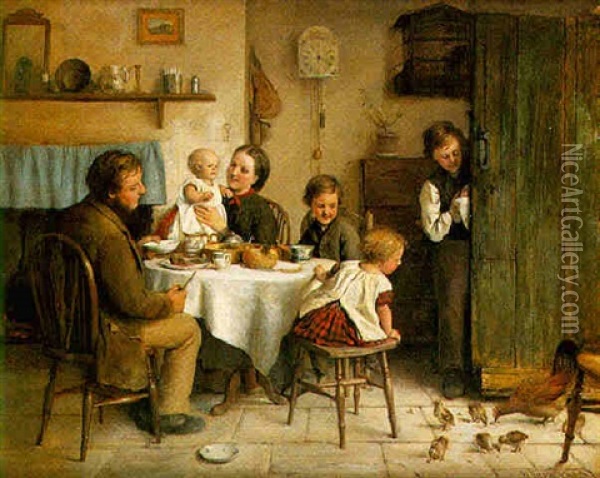 Crumbs From A Poor Man's Table Oil Painting - Joseph Clark