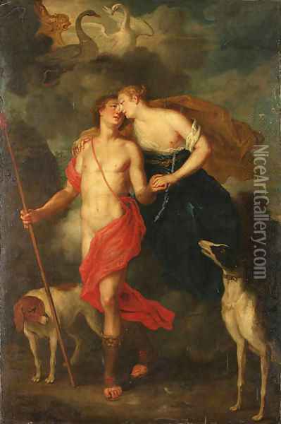 Venus and Adonis Oil Painting - Balthasar Beschey