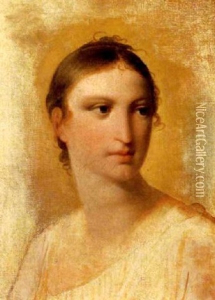 Portrait De Jeune Femme, Esquisse Oil Painting - Jacques-Louis David