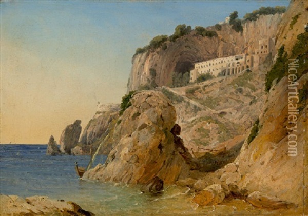 Kloster An Der Amalfikuste Oil Painting - William Linton