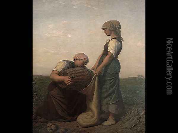 The Potato Harvest Oil Painting - Jules Breton