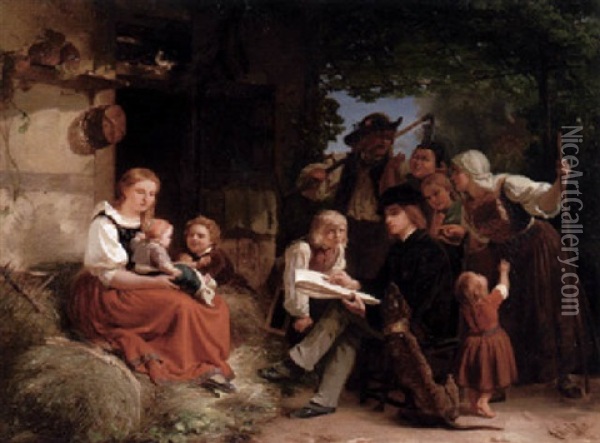Der Maler Im Dorf Oil Painting - Franz Kels