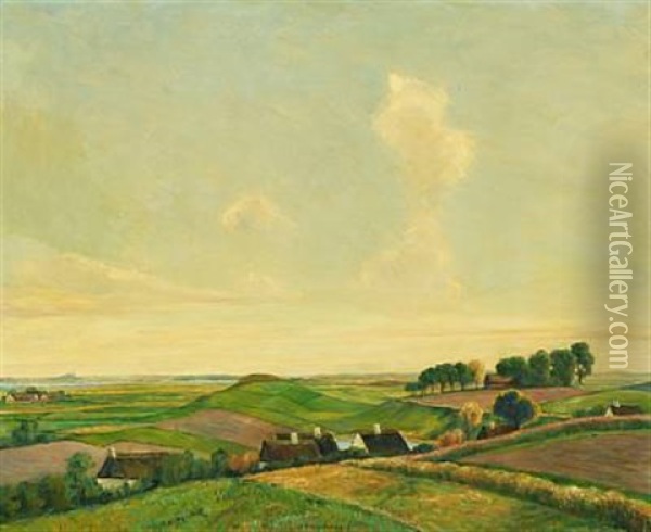Summer Landscape Oil Painting - Johan Rohde