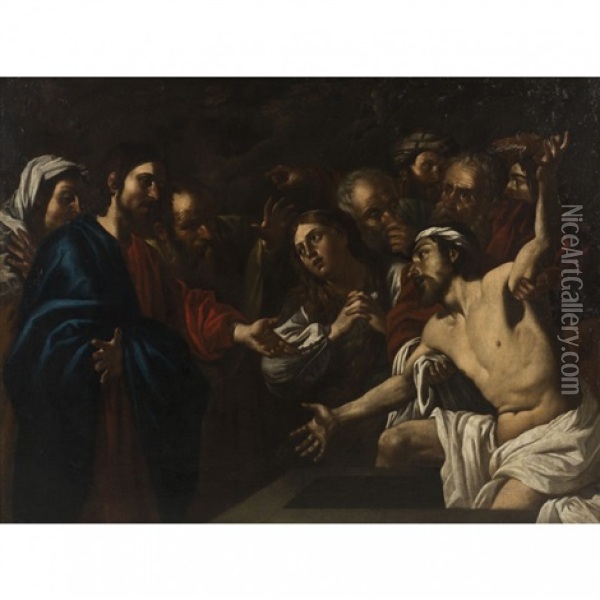 La Resurrection De Lazare Oil Painting - David De Haen