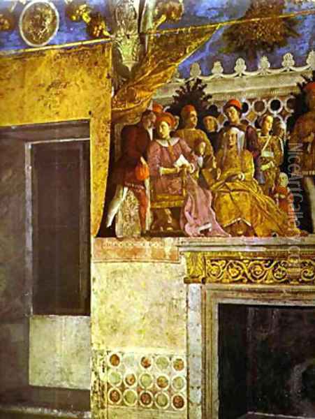 The Gonzaga Family And Retinue Detail 2 1465-74 Oil Painting - Andrea Mantegna