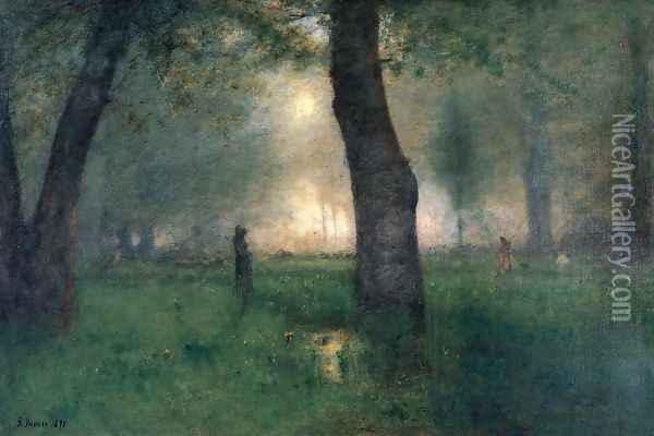 The Trout Brook Oil Painting - George Inness