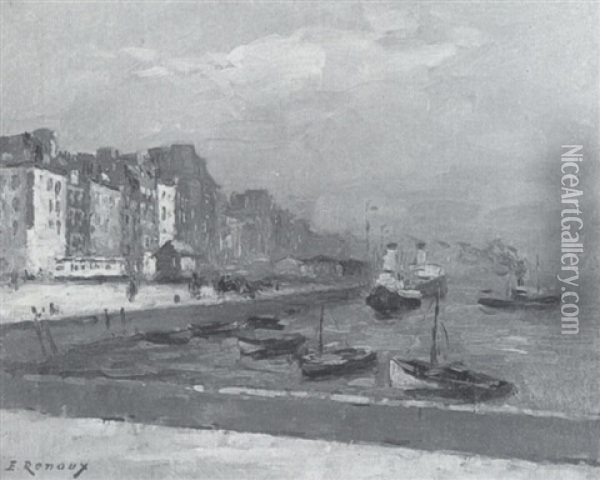 Le Havre, Quai De Southampton Oil Painting - Jules Ernest Renoux