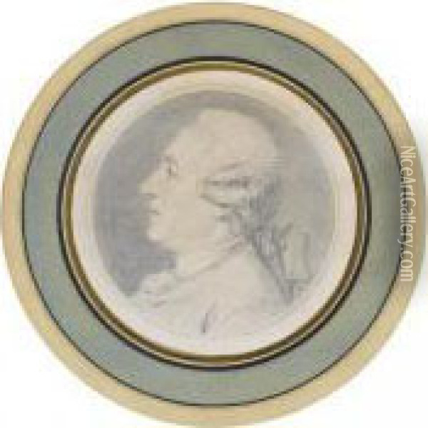 Portrait Presume Du Graveur Nicolas Cochin Oil Painting - Augustin de Saint-Aubin