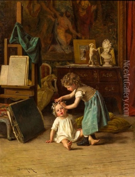 The Mill Oil Painting - Theophile Emmanuel Duverger