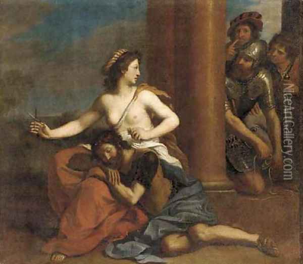 Samson and Delilah Oil Painting - Giovanni Francesco Barbieri