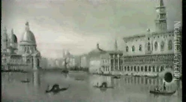 Venedig, Blick Auf Maria Delle Salute Oil Painting - Ferdinand Lepie