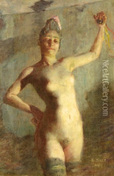 A Castanets Dancer Oil Painting - Alphonse Etienne Dinet