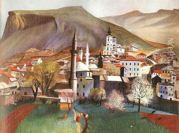 Springtime in Mostar 1903 Oil Painting - Tivadar Kosztka Csontvary