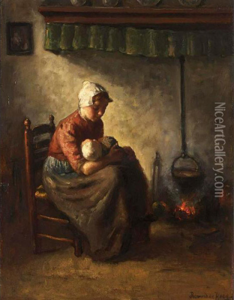 A Happy Mother Oil Painting - Bernard Johann De Hoog