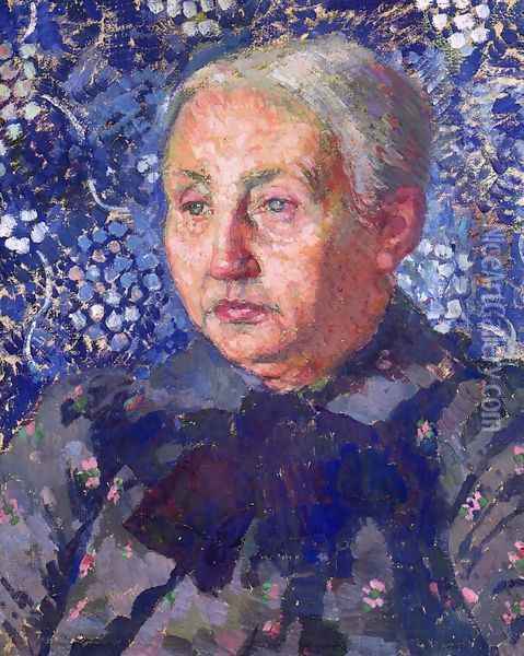 Portrait of Madame Monnon, the Artist's Mother-in-Law Oil Painting - Theo van Rysselberghe