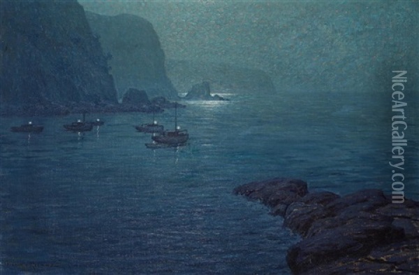 Nocturne Oil Painting - Granville S. Redmond