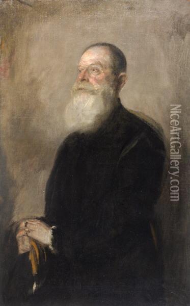 Portrait Prinzregent Luitpold, Halbfigur Im Halbprofil Nach Links Oil Painting - Franz von Lenbach