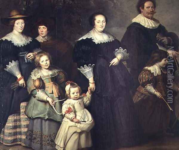 Family Portrait, c.1630 Oil Painting - Cornelis De Vos