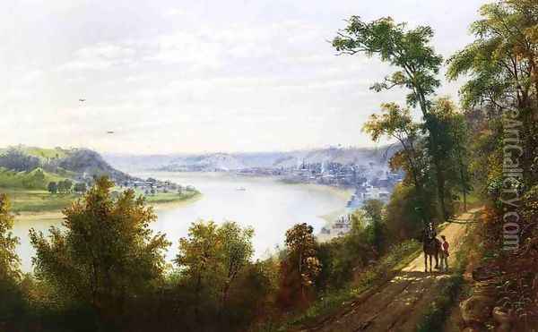 Ohio River, Maysville, Kentucky Oil Painting - William Marshall Craig