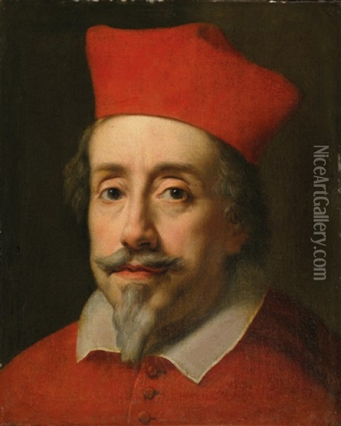 Bildnis Eines Kardinals Girolamo Buonvisi Oil Painting - Giovanni Maria Morandi