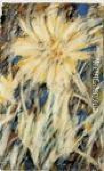 Chrysanthemen Oil Painting - Christian Rohlfs