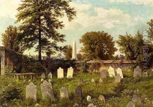 Leverington Cemetery Oil Painting - William Trost Richards