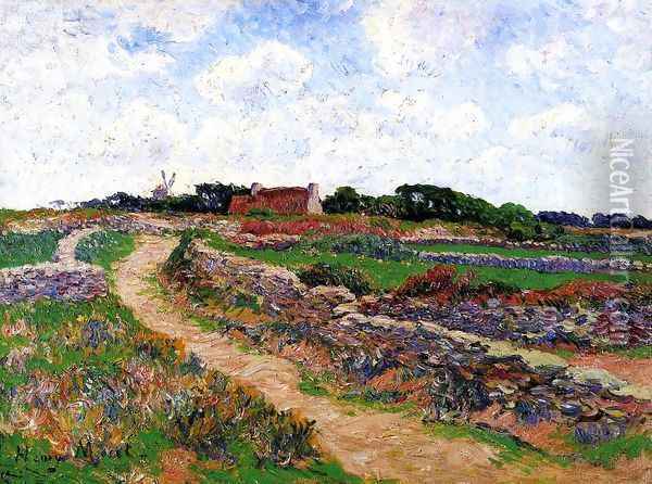 A Path in Cholars, Finistere Oil Painting - Henri Moret