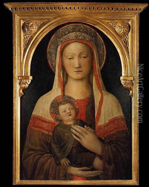 Madonna and Child 1450 Oil Painting - Jacopo Bellini