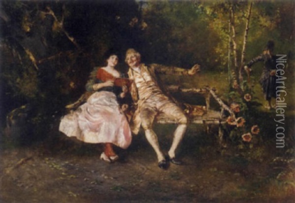 Un Chant D'amour Oil Painting - Leopold Schmutzler