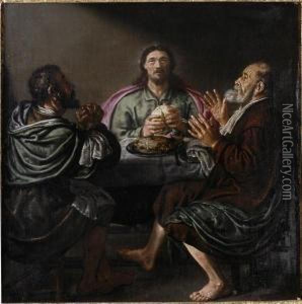 The Breaking Of Bread Oil Painting - Lelio Orsi