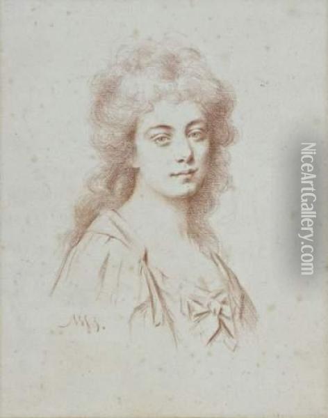 Portrait De Femme En Buste Oil Painting - Marie Genevieve Bouliard