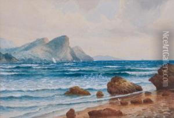 Okupu Bay Oil Painting - Thomas Darby Ryan