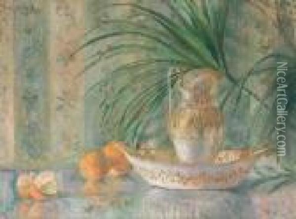 Composition Au Brot Et Aux Oranges Oil Painting - Paule Gobillard