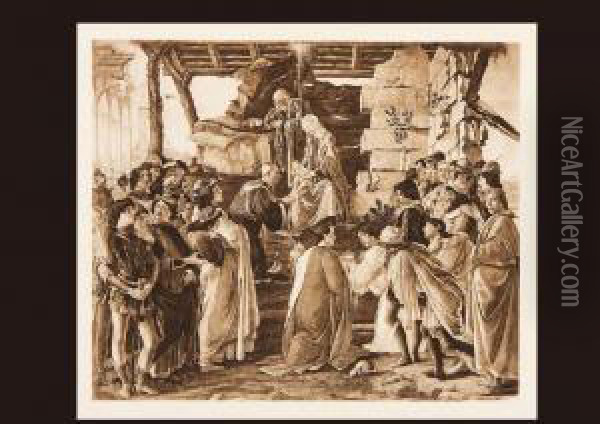 Theadoration Of Magi Oil Painting - Sandro Botticelli
