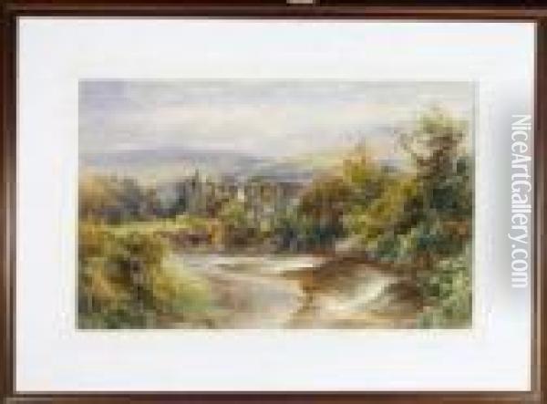 Bolton Abbey, Yorkshire Oil Painting - James Stephen Gresley