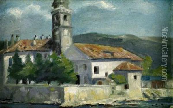 Kirche An Dalmatinischer Kuste Oil Painting - Alfred Zoff